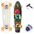 thumbnail image 1 of 22 Inch Cruiser Skateboard Complete with LED Light Up Wheels for Beginner and Adults T-Tool Included, 1 of 7