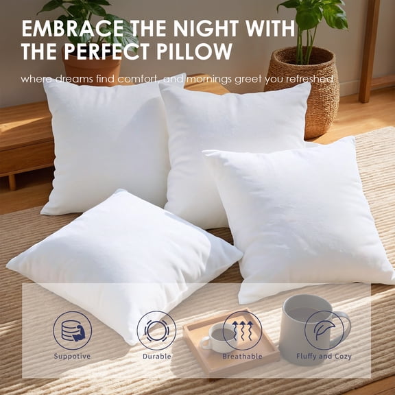 22-Inch Designer Throw Pillow Set  Double-Stitched Construction All-Season Indoor Outdoor Use