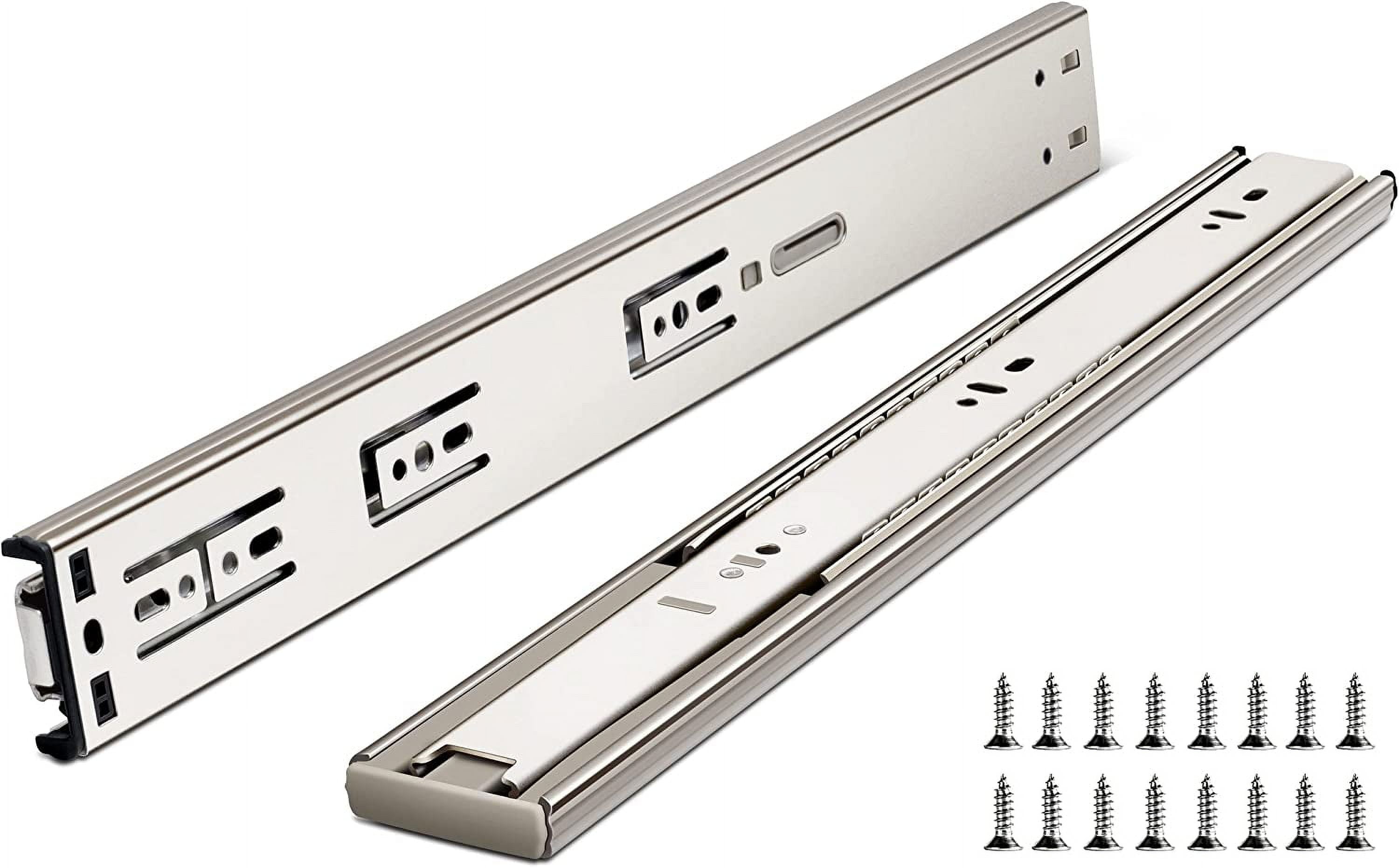 22 Inch Drawer Slides, Soft Close Drawer Slide Glides Ball Bearing Full