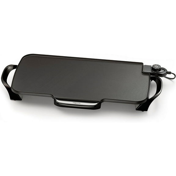 22-Inch Electric Griddle with Removable Handles, Extra-Large Nonstick Ceramic Surface, Black