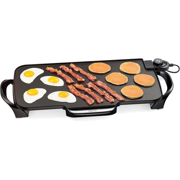 22-Inch Electric Griddle with Removable Handles, Extra-Large Nonstick Ceramic Surface