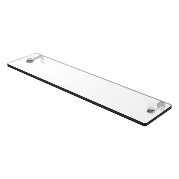 22 Inch Glass Vanity Shelf with Beveled Edges