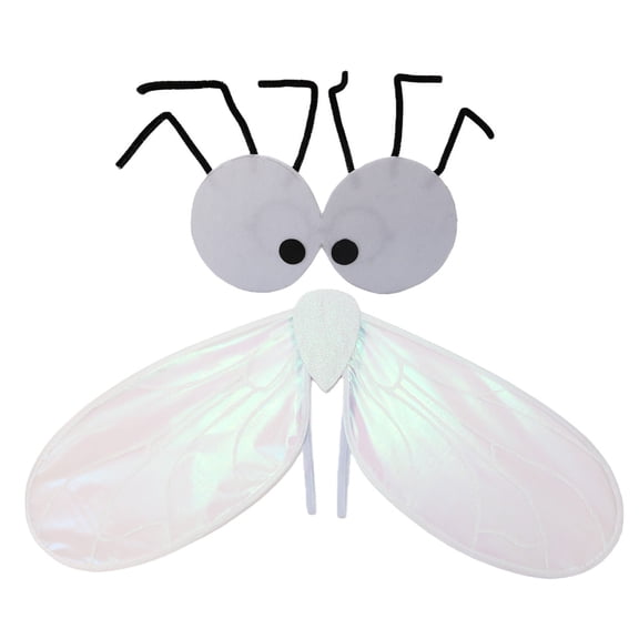 22 Inch Glitter Fly Insect Wing Prop, Lightweight Color Changing Dress Up Accessory, Sparkling Stage Decor for Halloween Party, Cosplay Show and Indoor Performance Layout