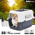 thumbnail image 1 of 22 Inch Length Dog Carrier Plastic 2-Door Top Loading Cat Carrier, Hard-Sided Dog Travel Carrier for Small Dogs and Cats, Ventilation and Security Lock Design, 1 of 11