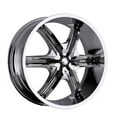 thumbnail image 1 of 22" Inch Milanni 460 Bel-Air 6 22x9.5 6x139.7 +20mm Chrome/Black Wheel Rim, 1 of 1