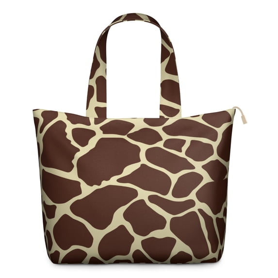 22 Inch Oversized Travel Bag Lightweight Canvas Weekender Duffel with Multi Pockets, Animal Print