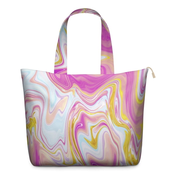 22 Inch Oversized Travel Bag Lightweight Canvas Weekender Duffel with Multi Pockets, Animal Print
