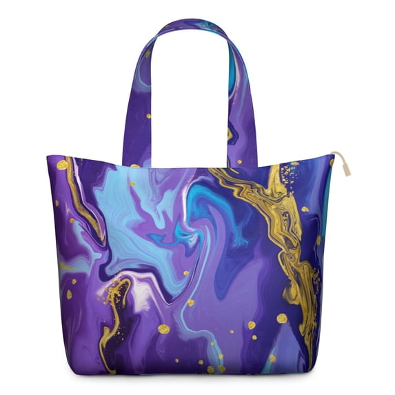 22 Inch Oversized Travel Bag Lightweight Canvas Weekender Duffel with Multi Pockets, Animal Print
