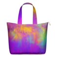 thumbnail image 1 of 22 Inch Oversized Travel Bag Lightweight Canvas Weekender Duffel with Multi Pockets, Aurora Print, 1 of 5