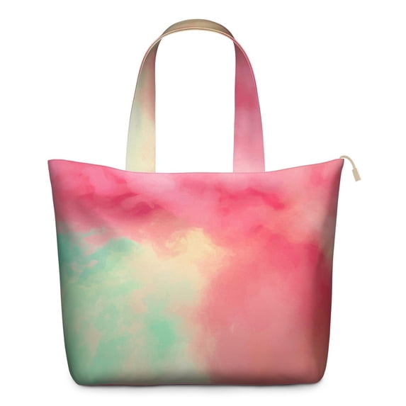 22 Inch Oversized Travel Bag Lightweight Canvas Weekender Duffel with Multi Pockets, Aurora Print