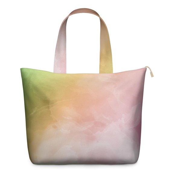 22 Inch Oversized Travel Bag Lightweight Canvas Weekender Duffel with Multi Pockets, Aurora Print