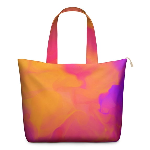 22 Inch Oversized Travel Bag Lightweight Canvas Weekender Duffel with Multi Pockets, Aurora Print
