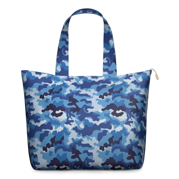 22 Inch Oversized Travel Bag Lightweight Canvas Weekender Duffel with Multi Pockets, Camouflage Print