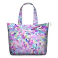 thumbnail image 1 of 22 Inch Oversized Travel Bag Lightweight Canvas Weekender Duffel with Multi Pockets, Colorful Pop Pattern, 1 of 5