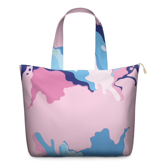 22 Inch Oversized Travel Bag Lightweight Canvas Weekender Duffel with Multi Pockets, Colorful Pop Pattern