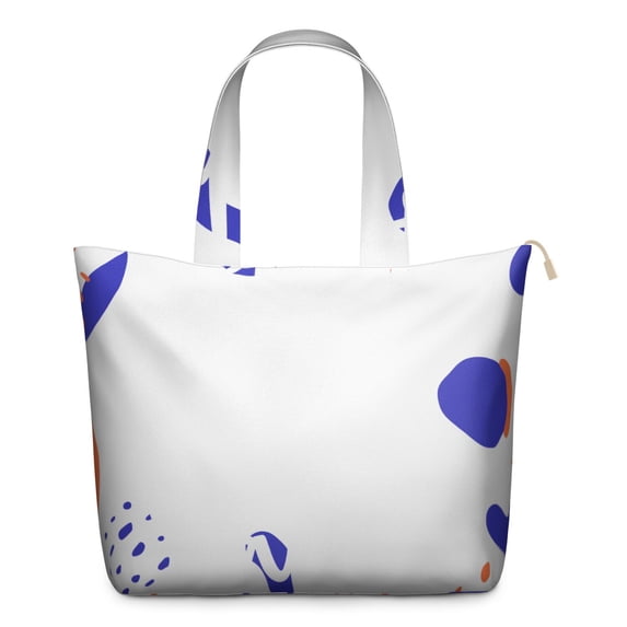 22 Inch Oversized Travel Bag Lightweight Canvas Weekender Duffel with Multi Pockets, Slogan Print