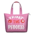 thumbnail image 1 of 22 Inch Oversized Travel Bag Lightweight Canvas Weekender Duffel with Multi Pockets, Slogan Print, 1 of 5