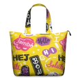 thumbnail image 1 of 22 Inch Oversized Travel Bag Lightweight Canvas Weekender Duffel with Multi Pockets, Slogan Print, 1 of 5