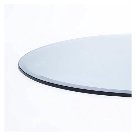 22" Inch Round 1/2" Thick Clear Glass Table Top with Beveled Edge and Tempered Glass, Replacement Glass Table Top, Great for Dining Tables, end Tables, and Outdoor Patio Table Tops or Table