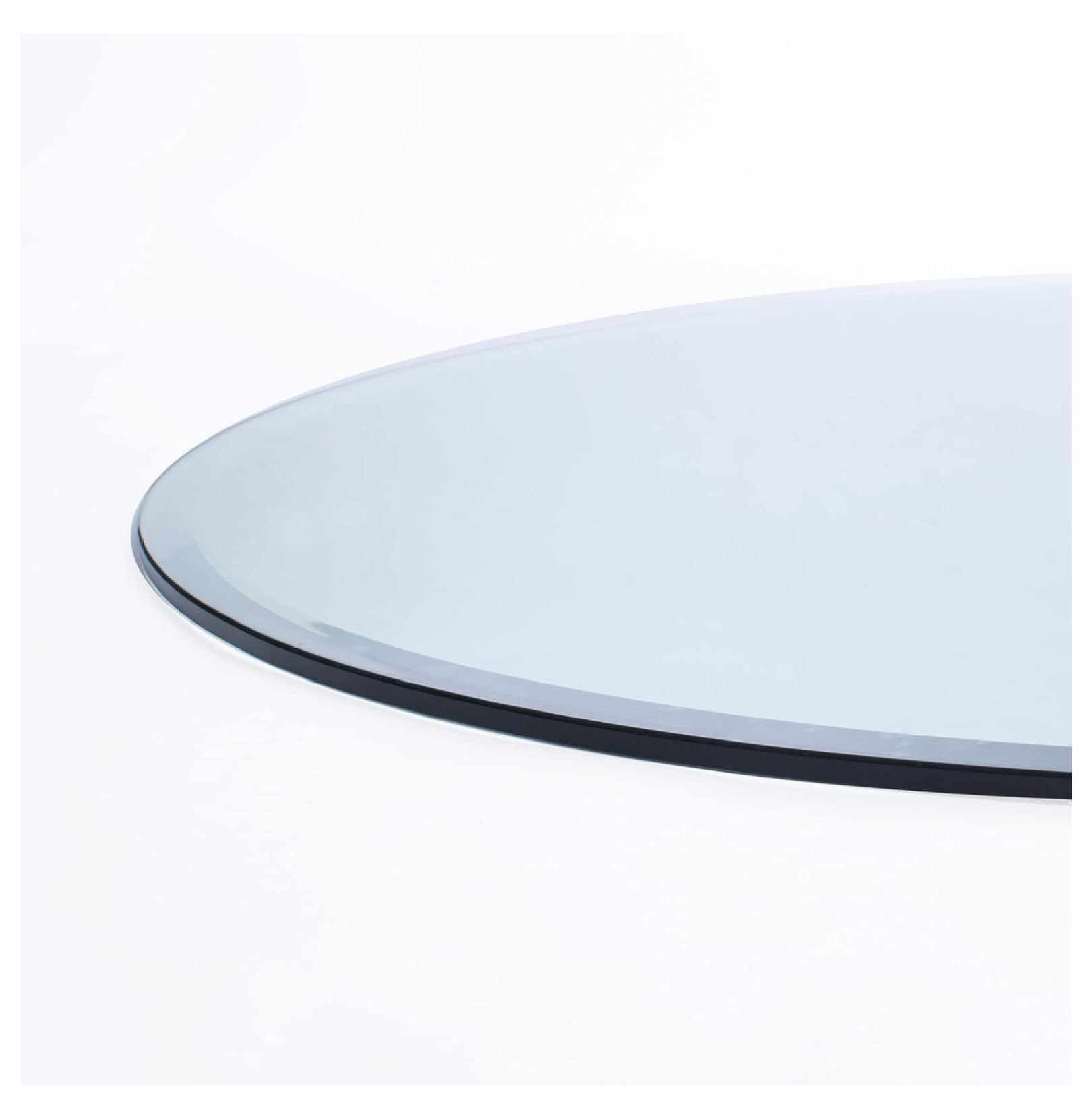 22" Inch Round 1/2" Thick Clear Glass Table Top with beveled Edge and