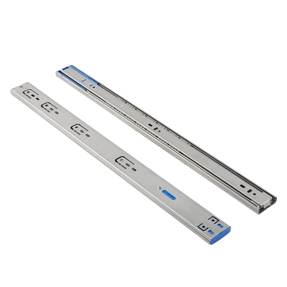 22 Inch Soft Close Drawer Slides 10 Pairs, 100LB Full Extension Ball Bearing Runners, SUS201 Stainless Steel Cabinet Hardware, Silver