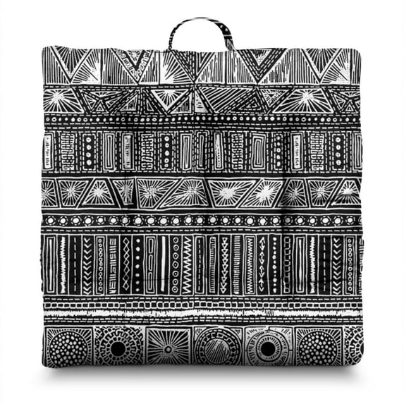 22 Inch Square Meditation Cushion, Dutch Velvet Boho Floor Pillow for Yoga, Reading Nook, and Lounging