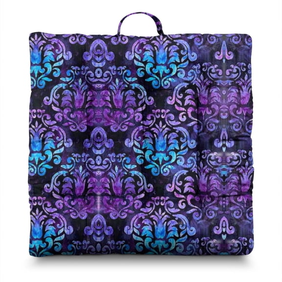 22 Inch Square Meditation Pillow, Dutch Velvet Boho Floor Cushion for Yoga and Home Décor