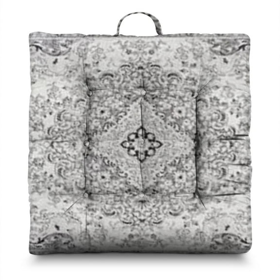 22 Inch Square Yoga Pillow, Dutch Velvet Boho Meditation Cushion for Floor Sitting and Living Room