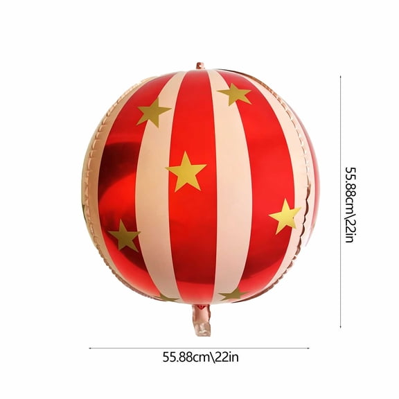 22 Inch Star Striped Foil Balloon, Patriotic Party Decor for Independence Day, BBQ, Parade & Photo Backdrop YYUZH