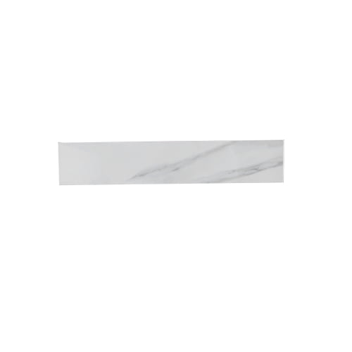 22 Inch Vanity Sidesplash, 4" Height Engineered Stone Side splash for Vanity Top, Carrara White with Veins