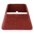 thumbnail image 1 of 22-Inch Water Hyacinth Christmas Tree Collar, Woven Tree Square Base Cover with Cord Cut Out, Red, 1 of 7
