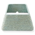 thumbnail image 1 of 22-Inch Water Hyacinth Christmas Tree Collar, Woven Tree Square Base Cover with Cord Cut Out, Seafoam, 1 of 7