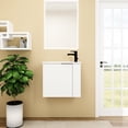 thumbnail image 1 of 22-Inch White Wall-Mounted Vanity with AAA Grade Ceramic Sink - Soft Close Doors for Quiet and Comfortable Use, 1 of 5
