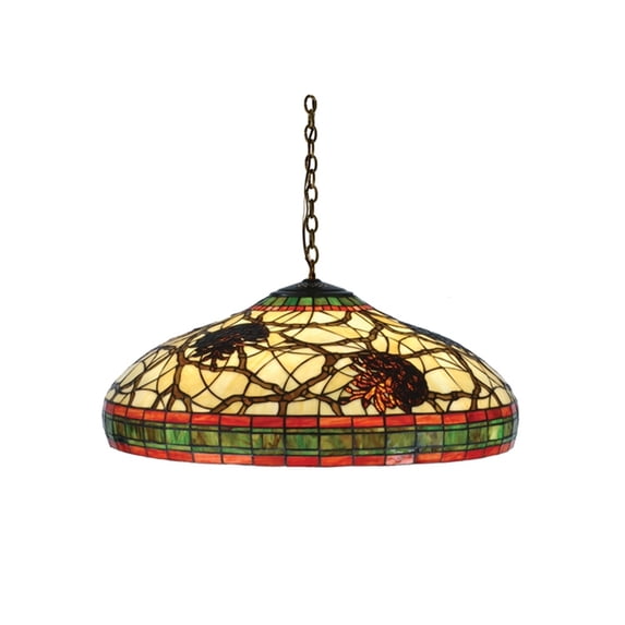 22 Inch Wide pinecone Pendant