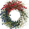 thumbnail image 1 of 22 Inch patriotic wreaths for front door,4th of july wreaths for front door, patriotic summer flag wreath, 1 of 6