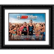 22 Jump Street 24x20 Black Ornate Wood Framed Movie Poster with Double Matting