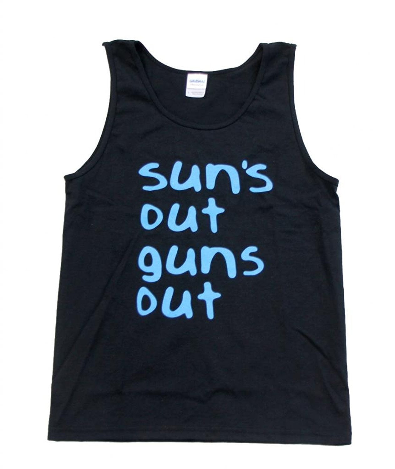 Suns Out Guns Out Funny Ladies Tank Top by Next Level