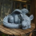 thumbnail image 1 of 22" L Large Sleeping Dragon Garden Outdoor Statue Mythical Decor for Lawn Yard Patio Pond Porch Deck Baby Sleeping Dragon Ornament Housewarming Birthday Presents for Friends Family, 1 of 7