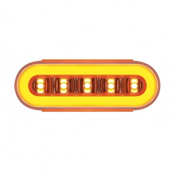 22 LED 6" Oval "GLO" Light - Amber LED/Amber Lens
