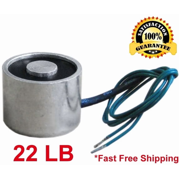 22 Lb Electric Lifting Magnet Electromagnet Solenoid Holding 30Mm