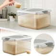 thumbnail image 1 of 22 Lb Large Airtight Food Storage Container with Flip Lid - Transparent Kitchen Pantry Organizer for Rice, Flour, Grains, Pet Food & Baking Supplies, 1 of 6