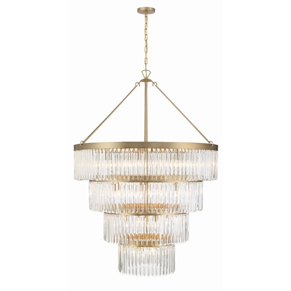 EMO-5409-MG Crystorama Lighting Emory - 22 Light Chandelier-55.25 Inches Tall and 40 Inches Wide-Modern Gold Finish