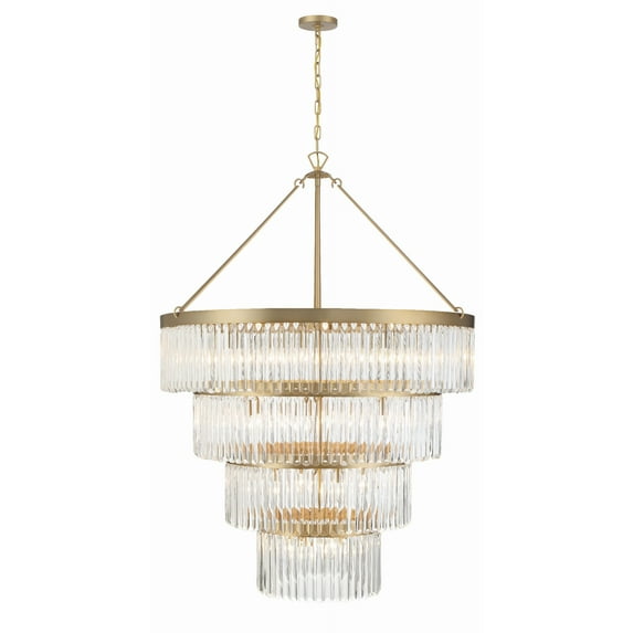 EMO-5409-MG Crystorama Lighting Emory - 22 Light Chandelier-55.25 Inches Tall and 40 Inches Wide-Modern Gold Finish