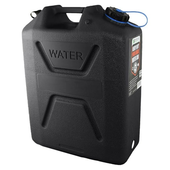 Heavy Duty 22 Liter Water Can with Spout, Black