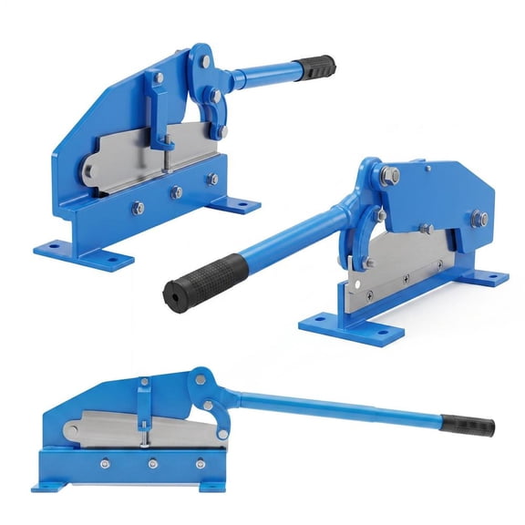 22" Manual Metal Cutter, Heavy Duty Steel Frame Shearing Machine with Extended Lever Handle for Carbon Steel Plates, Round Bars, and DIY Projects
