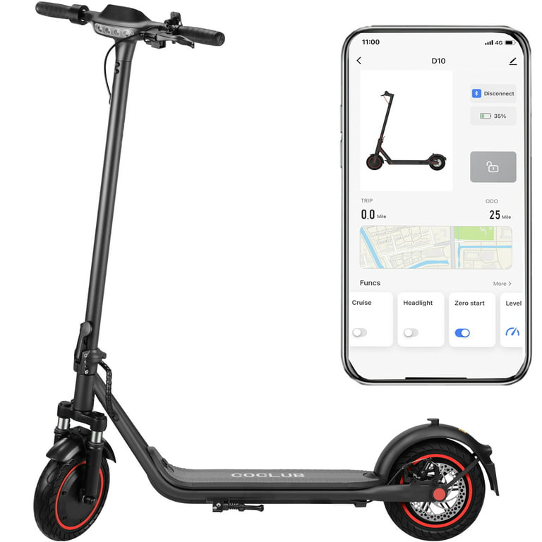 22 Miles Range Electric Scooter Adults, COCLUB 500W Motor E Scooter,  Patinetas Electricas, Portable Folding Commuting Escooter with 10 Solid  Tires, Front Suspension