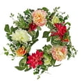 thumbnail image 1 of National Tree Company 22 inch Artificial Spring Wreath with Tulip, Poppy, and Buttercup Blooms, Realistic Floral Decoration for Front Door or Indoor Décor, 1 of 3