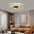 thumbnail image 1 of 22" Modern Geometric Dimmable LED Flush Mount Light Ceiling Light with Remote Control Matte White, 1 of 6