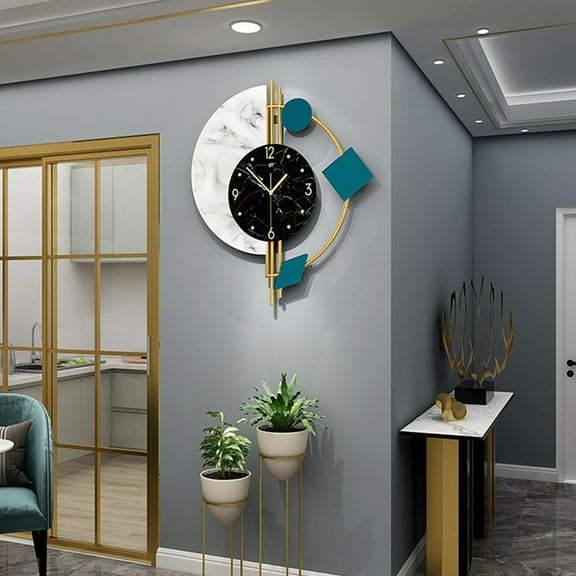 22 in Modern Wall Watch Clock Quartz Silent Hanging Clock Nordic Style Home Decor, Wall Clock For Living Room, Bedroom, Study, Outdoor, Dining Room, Porch, Balcony