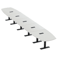 thumbnail image 1 of 22' Modular Powered Arc Boat Conference Table With Metal T-Bases 22X4, 1 of 7